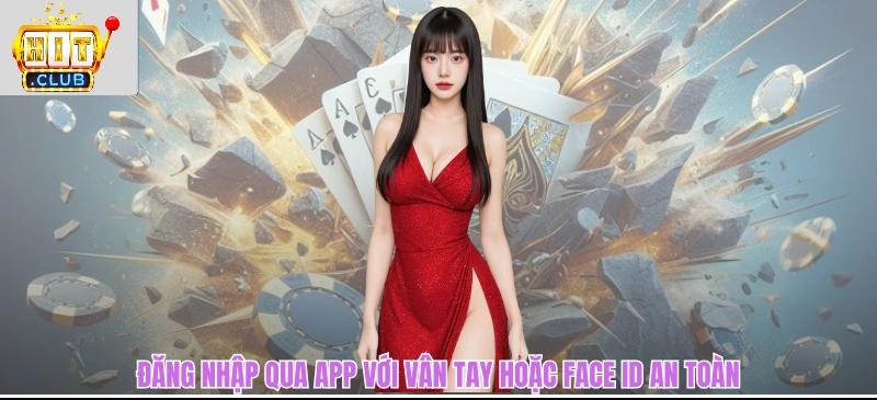 Đăng nhập qua app với vân tay hoặc Face ID an toàn