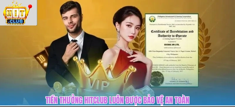 Tiền thưởng HITCLUB luôn được bảo vệ an toàn